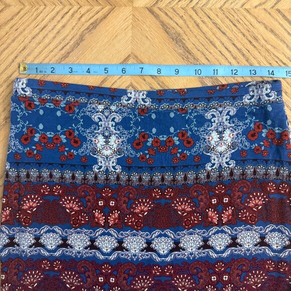 Chelsea & Violet Multicolor Geometric Pattern Stretch Pencil Skirt Fully Lined - Picture 5 of 10